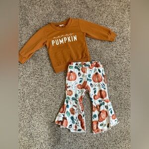 “Mama's Pumpkin” Outfit with Flared Pants